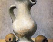 有水罐和苹果的静物 - 巴勃罗·毕加索